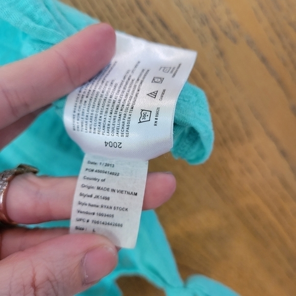 Energie VTG teal y2k collared burnout racerback tie front tank top juniors XL - Picture 5 of 6